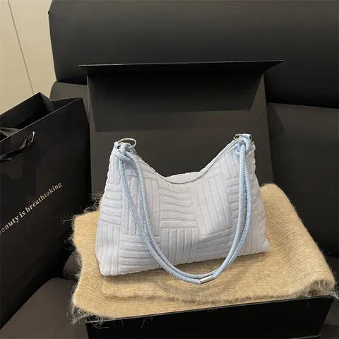 Bolso de Axila Minimalista con Textura Geométrica para Mujer Bolso Tote de Hombro de Gran Capacidad para Viaje Diario Trabajo Moda