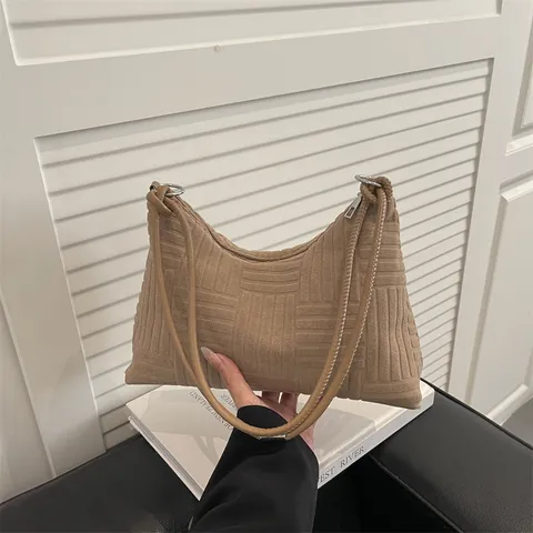 Bolso de Axila Minimalista con Textura Geométrica para Mujer Bolso Tote de Hombro de Gran Capacidad para Viaje Diario Trabajo Moda