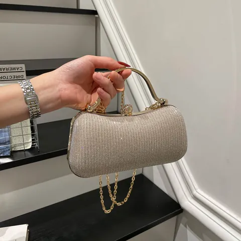 Damen Elegante Strass Abend Clutch Tasche Glitzer Pailletten Handtasche Mit Metallgriff Kette Riemen Für Hochzeit Bankett Party Geldbörse
