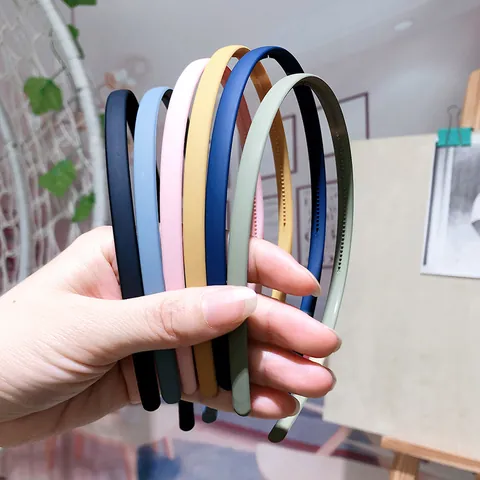 Minimalist Thin Frosted Headband With Non Slip Teeth For Women Girls Matte Solid Color Hair Band Daily Hair Accessories