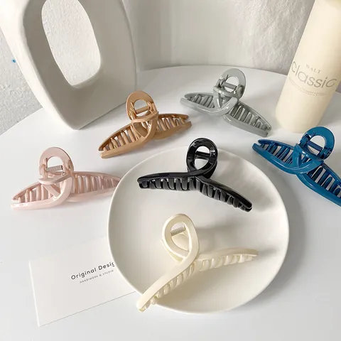 Koreanischer Stil Große Haarkralle Für Damen Hochwertige Harz Überkreuzte Haarspange Elegante Haarfang Barrette Zubehör