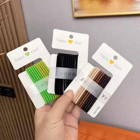 Women High Elastic Thick Hair Ties Candy Color Nylon Seamless Hair Rings French Style Durable Ponytail Holders Styling Accessories