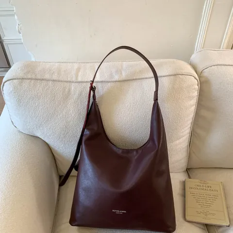 Minimalistische Hobo Schultertasche Damen Große Kapazität Retro Kunstleder Tragetasche Pendeln Arbeit Handtasche Mit Anhänger