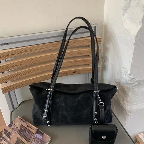 Borsa a Spalla da Donna in PU Opaco Vintage Con Mini Portamonete Decorazione Rivetti Borsa a Tracolla Casual Quotidiana