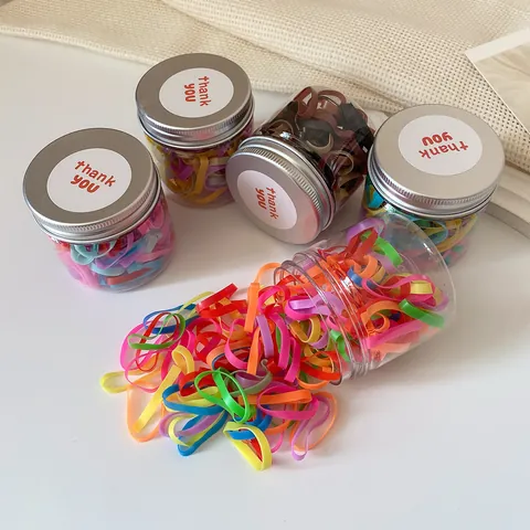 Kids Thickened High Elastic Hair Ties Colorful Small Rubber Bands For Baby Girls Braiding Hair Styling Accessories