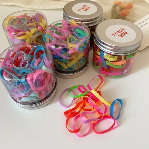 Kids Thickened High Elastic Hair Ties Colorful Small Rubber Bands For Baby Girls Braiding Hair Styling Accessories