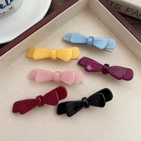 Elegante Fermaglio per Capelli a Fiocco in Acetato Stile Coreano a Becco d'Anatra Accessori per Capelli Dolci Minimalisti per Donna