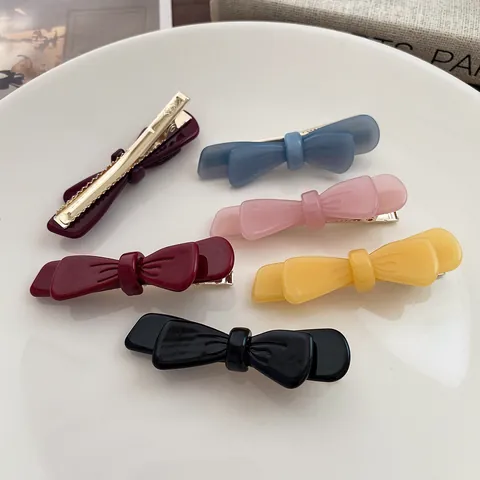 Elegante Fermaglio per Capelli a Fiocco in Acetato Stile Coreano a Becco d'Anatra Accessori per Capelli Dolci Minimalisti per Donna