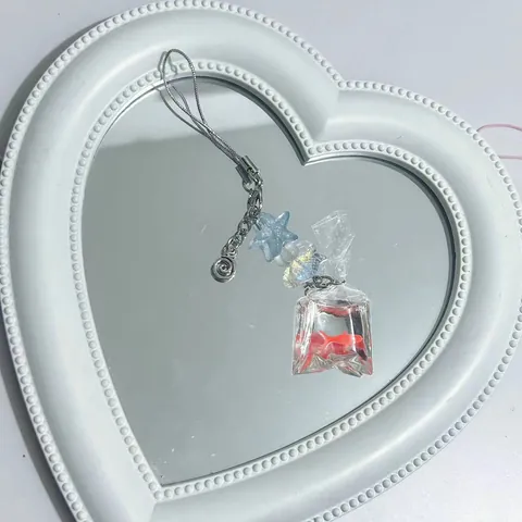 Handmade Beaded Phone Chain Goldfish In Water Bag Pendant Cute Star Charm For Women Bag Decoration Gift Accessory