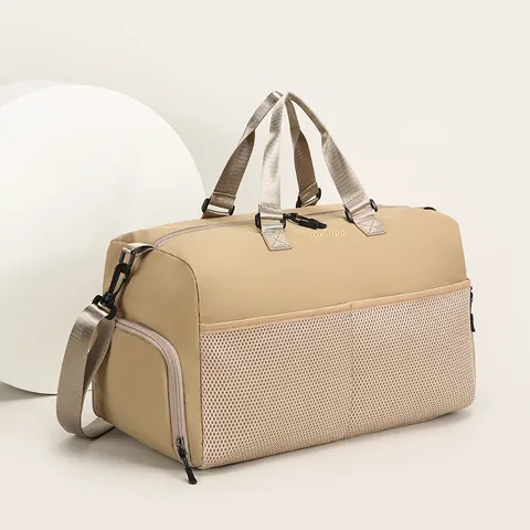 Sac de Voyage en Nylon Durable Grande Capacité Sac de Sport Avec Compartiment à Chaussures Et Manchon pour Bagages