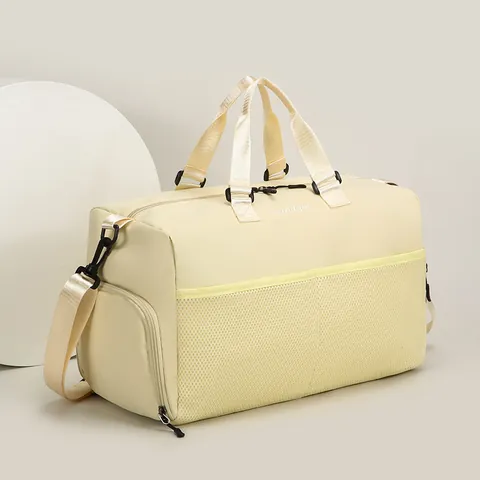 Sac de Voyage en Nylon Durable Grande Capacité Sac de Sport Avec Compartiment à Chaussures Et Manchon pour Bagages