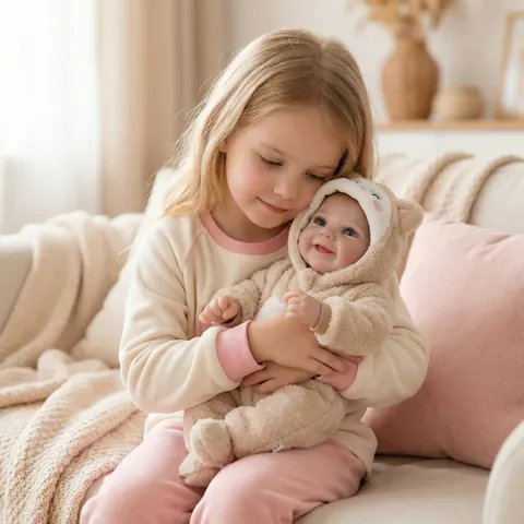 Ρεαλιστική Κούκλα Reborn 19 Ιντσών Ορατές Φλέβες Χειροποίητη από Βινύλιο Νεογέννητο Με Λούτρινο Φορμάκι Γάτας Δώρο Παιχνίδι
