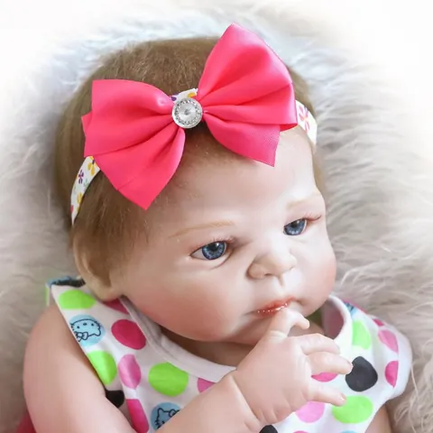 Muñeca Reborn Realista de Cuerpo de Silicona Completo 57cm Impermeable Lavable Recién Nacido Muñeca Con Ropa Chupete Biberón