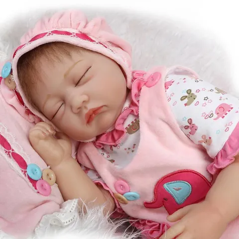 Realistic Reborn Baby Doll Soft Silicone Simulation Newborn Doll For Kids Birthday Gift Home Wedding Decoration