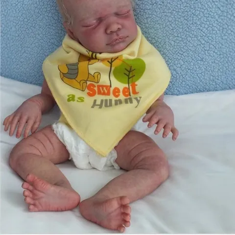 Unbemaltes Weiches Festes Silikon Reborn Puppen Kit Realistische Blanko DIY Teile Für Neugeborene Baby Puppe Kopf Gliedmaßen