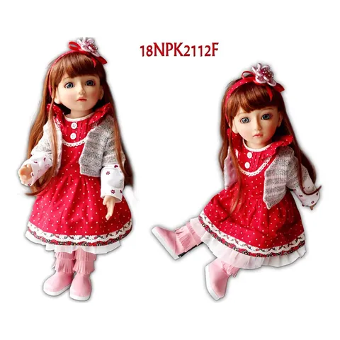 Muñeca BJD Princesa Realista Cuerpo de Plástico Articulaciones Móviles Vestido de Lunares Lindo Juguete de Moda Regalo Niñas