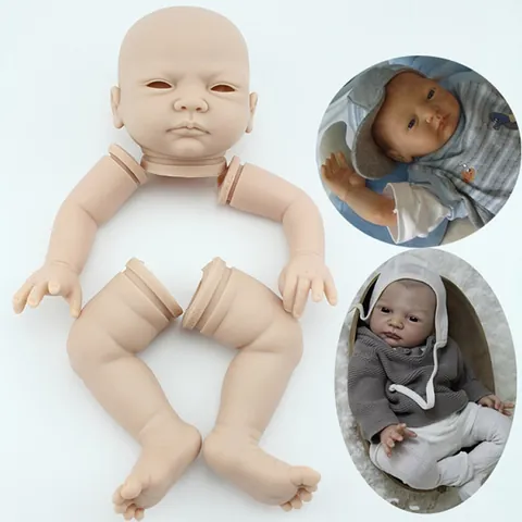Ρεαλιστικό Άβαφο Κιτ Κούκλας Reborn Μαλακή Σιλικόνη Κεφάλι Και Άκρα Για DIY Χειροποίητη Κατασκευή Καλλιτεχνικής Κούκλας