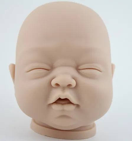 Lebensechtes Unlackiertes Reborn Babypuppen Kit Weiches Silikon Realistischer Schlafender Neugeborener Kopf Und Gliedmaßen Für DIY Kunst