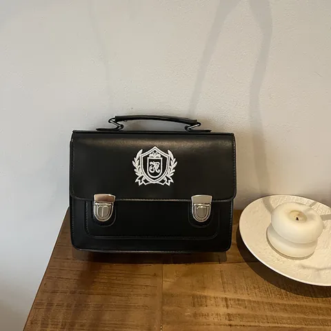 Bolso de Uniforme JK Japonés para Mujer Cuero PU Estilo Academia Satchel Bolso de Hombro Multivía Gran Capacidad Bolso de Mano