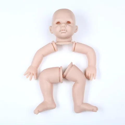 Realistische Onbeschilderde Zachte Siliconen Reborn Pop Kit Voor DIY Hobby Levensechte Baby Pop Lichaamsdelen Met Hoofd En Ledematen