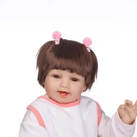 Muñeca Bebé Reborn Realista Extremidades de Silicona Cuerpo de Algodón Muñeca Niña Recién Nacida Realista Con Almohada de Peluche Zorro Set Regalo