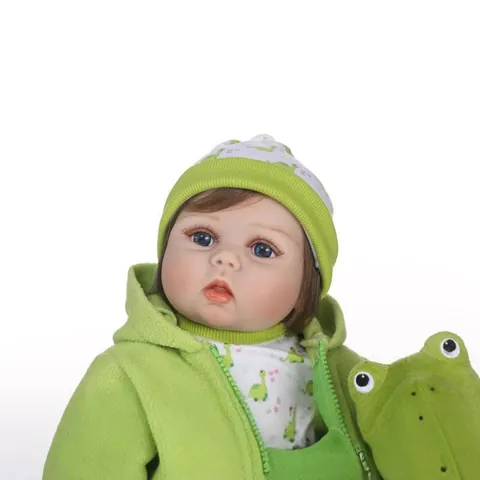 Realistic Reborn Baby Doll Soft Silicone Head Limbs Cloth Body Dinosaur Outfit Set Simulated Toy For Kids Gift