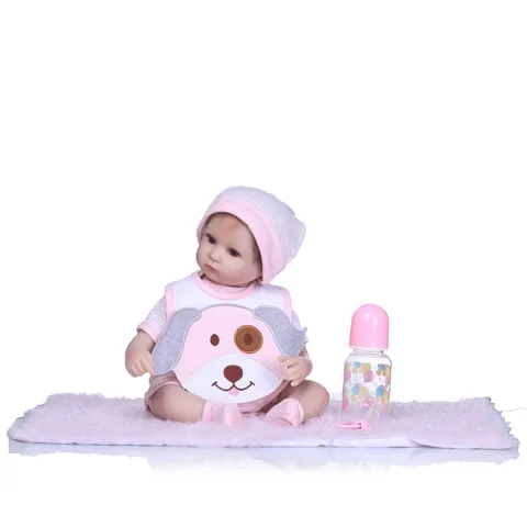 Realistische Reborn Babypuppe Aus Weichem Silikon Mit Gestreifter Kleidung Und Flaschenzubehör Geschenk Für Kinder Spielzeug