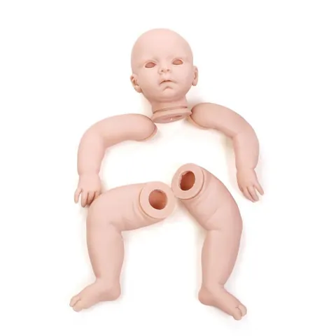 Ongeverfde Reborn Peuter Pop Kit Zachte Siliconen Vinyl Blanco Pop Onderdelen DIY Levensechte Baby Pop Hoofd Ledematen Groot
