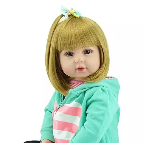 Realistic Reborn Baby Doll With Mint Green Heart Hoodie And Pants Soft Silicone Cotton Body Simulation Newborn Toy For Kids Gift