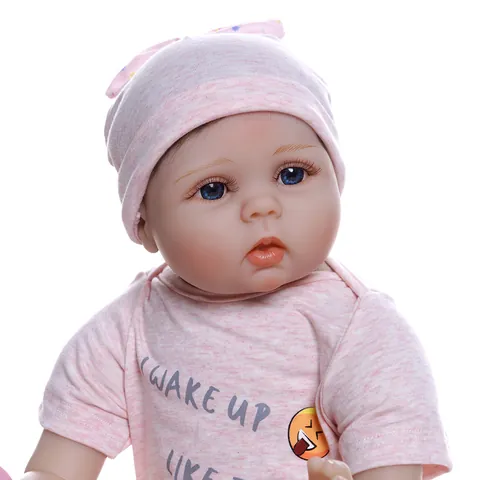 Realistic Reborn Baby Doll Soft Silicone Vinyl Cotton Body Pink Floral Outfit Accompanied By Pacifier Bottle And Blanket