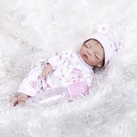 Realistic Mini Reborn Baby Doll Soft Silicone Limbs Cotton Body Simulation Newborn Doll Toy With Clothes For Kids Girls