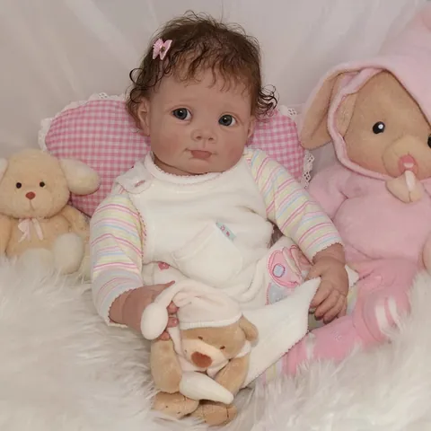 Ongeverfde Niet Gemonteerde Reborn Pop Kit Siliconen Vinyl Realistische Baby Pop Hoofd Ledematen Met Stof Lichaam DIY Hobby Accessoires