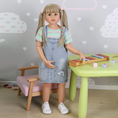 Large Realistic Reborn Toddler Doll Silicone Body Simulation Child Model With Clothes For Kids Toy Photography Display