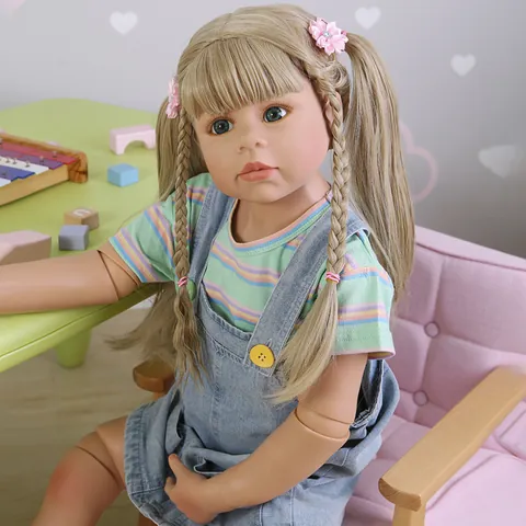 Large Realistic Reborn Toddler Doll Silicone Body Simulation Child Model With Clothes For Kids Toy Photography Display