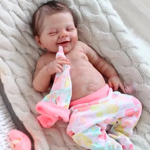 Bambola Reborn Realistica da 20 Pollici Simulazione di Neonato in Silicone Misto Morbido Con Capelli Radicati a Mano e Set di Vestiti Carini per Bambini Regalo di Compagnia