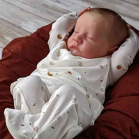 Realistic Reborn Levi Baby Doll Silicone Vinyl Newborn Doll Hand-Painted Lifelike Sleepy Infant Toy With Outfits For Kids Collection