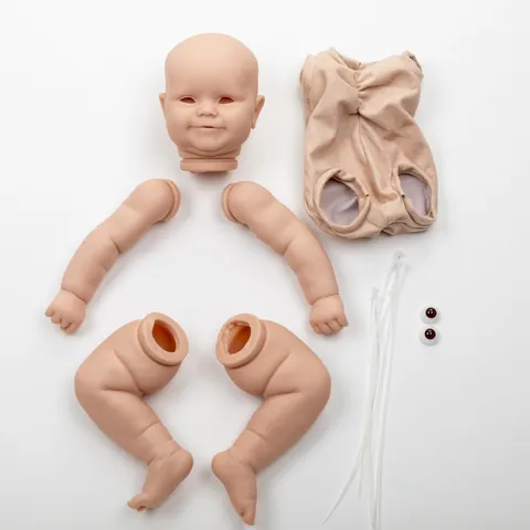 DIY Reborn Pop Kit Realistische Simulatie Baby Pop Vorm Onderdelen Met Vinyl Hoofd Ledematen En Stof Lichaam Knutselset Voor Kinderen Volwassenen