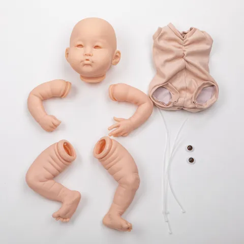 DIY Reborn Pop Kit Realistische Simulatie Baby Pop Vorm Onderdelen Met Vinyl Hoofd Ledematen En Stof Lichaam Knutselset Voor Kinderen Volwassenen