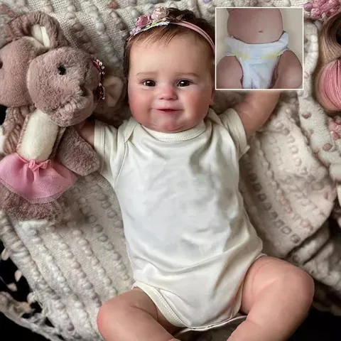 NPK Poupée Bébé Reborn Réaliste Corps En Silicone Lavable Cheveux Faits Main Avec Biberon Tétine Certificat Jouets Éducatifs Pour Enfants