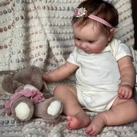 NPK Poupée Bébé Reborn Réaliste Corps En Silicone Lavable Cheveux Faits Main Avec Biberon Tétine Certificat Jouets Éducatifs Pour Enfants
