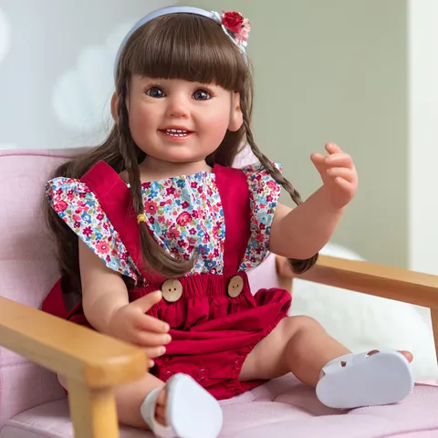 Levensechte Reborn Baby Pop Volledige Siliconen Vinyl 3D Geschilderde Huid Zichtbare Aders Realistische Prinses Meisje Pop Met Bloemen Outfit
