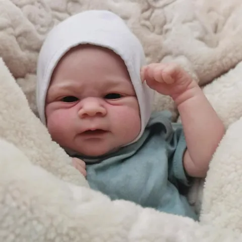 Lebensechte Reborn Baby Puppe Realistisch Weiche Silikon Stoff Körper Simulation Neugeborenen Puppe Handbemalt Spielzeug Mit Zubehör