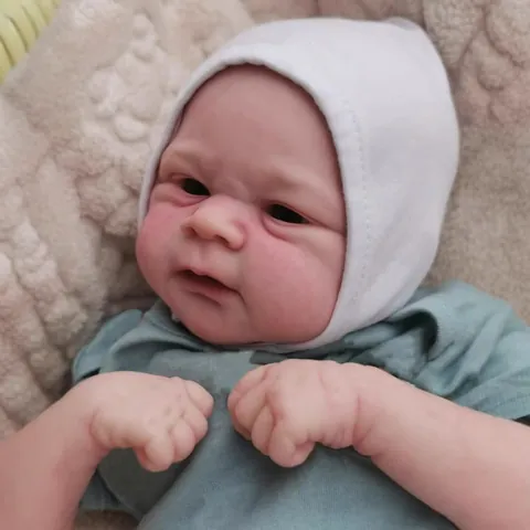 Lebensechte Reborn Baby Puppe Realistisch Weiche Silikon Stoff Körper Simulation Neugeborenen Puppe Handbemalt Spielzeug Mit Zubehör