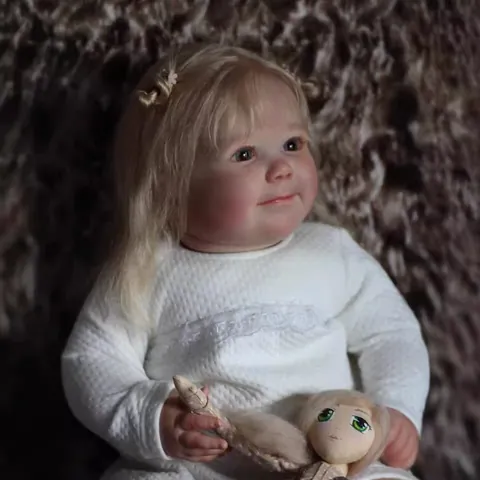 Bambola Reborn Realistica Bambina Con Texture Pelle 3D Capelli Radicati Dipinta Con Finezza Corpo In Silicone E Stoffa Regalo Giocattolo
