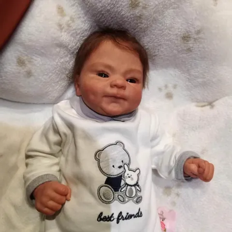 Realistic Reborn Baby Doll Silicone Vinyl Cloth Body Hand Painted Life Like Doll With Clothes Set Toy For Children Gift