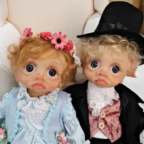 Hand Painted Realistic Elf Reborn Baby Doll Silicone Cloth Body Fantasy Collectible Doll With Rooted Hair And 3D Skin