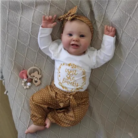Handcrafted Realistic Reborn Doll With Detailed Skin Veins Lifelike Newborn Girl Doll In Polka Dot Outfit Hairband Gift