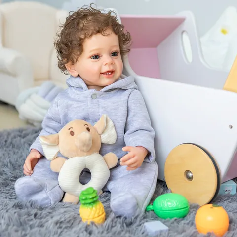 Realistic Reborn Baby Boy Doll With Hand Rooted Hair And 3D Painted Skin Full Silicone Vinyl Body For Kids Collectible Toy