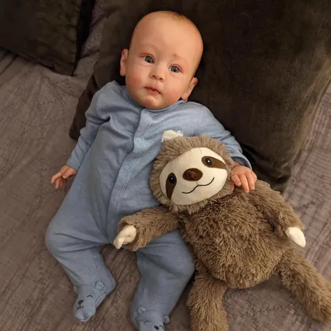 Realistische Reborn Baby Puppe Handgefertigte Realistische 3D Bemalte Haut Sichtbare Venen Stoffkörper Vinyl Simulation Neugeborenes Spielzeug Mit Kleidung