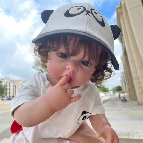Muñeca Reborn Realista de Cuerpo Completo de Silicona Pintada a Mano Bebé Realista Alas de Hada O Panda Traje Juguete